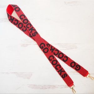 Beaded South Carolina Collegiate Game Day Gamecocks Go Cocks Purse Strap~USC